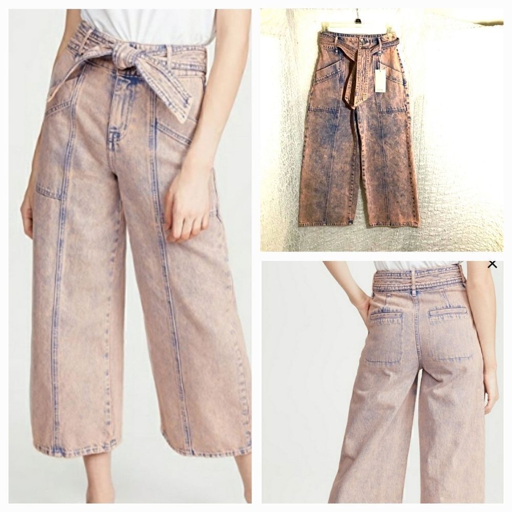 Joie NWT Casen Melon Acid Wash Cropped Jeans Size 25